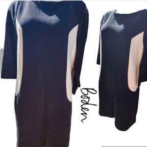 Boden Art Deco cotton zip dress 14‎